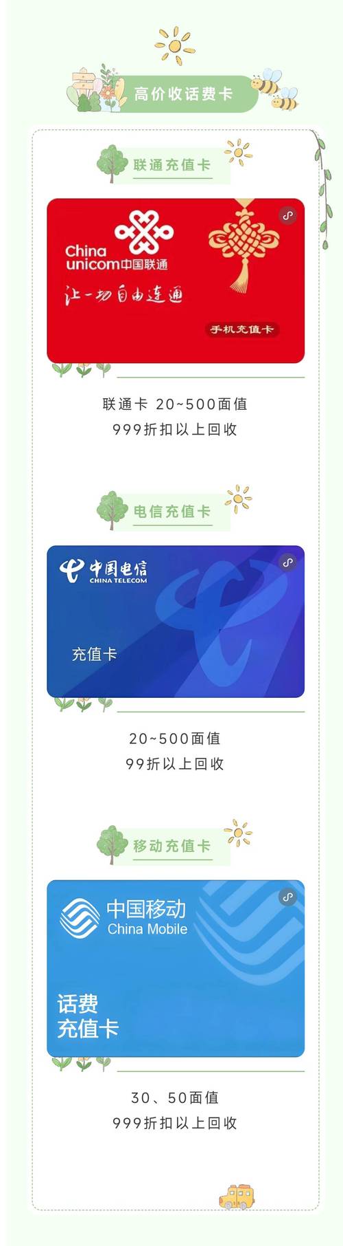 警惕“高價回收充值卡”騙局 聯通移動電信卡99折是餡餅還是陷阱？